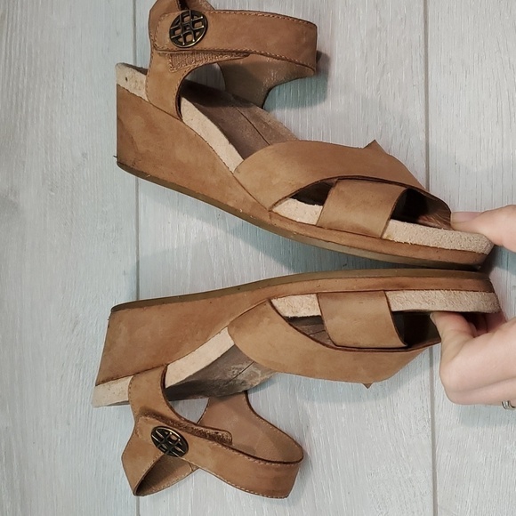 Ugg Australia Women Leather Wedge Sandals shoes sz 5 - Picture 9 of 13